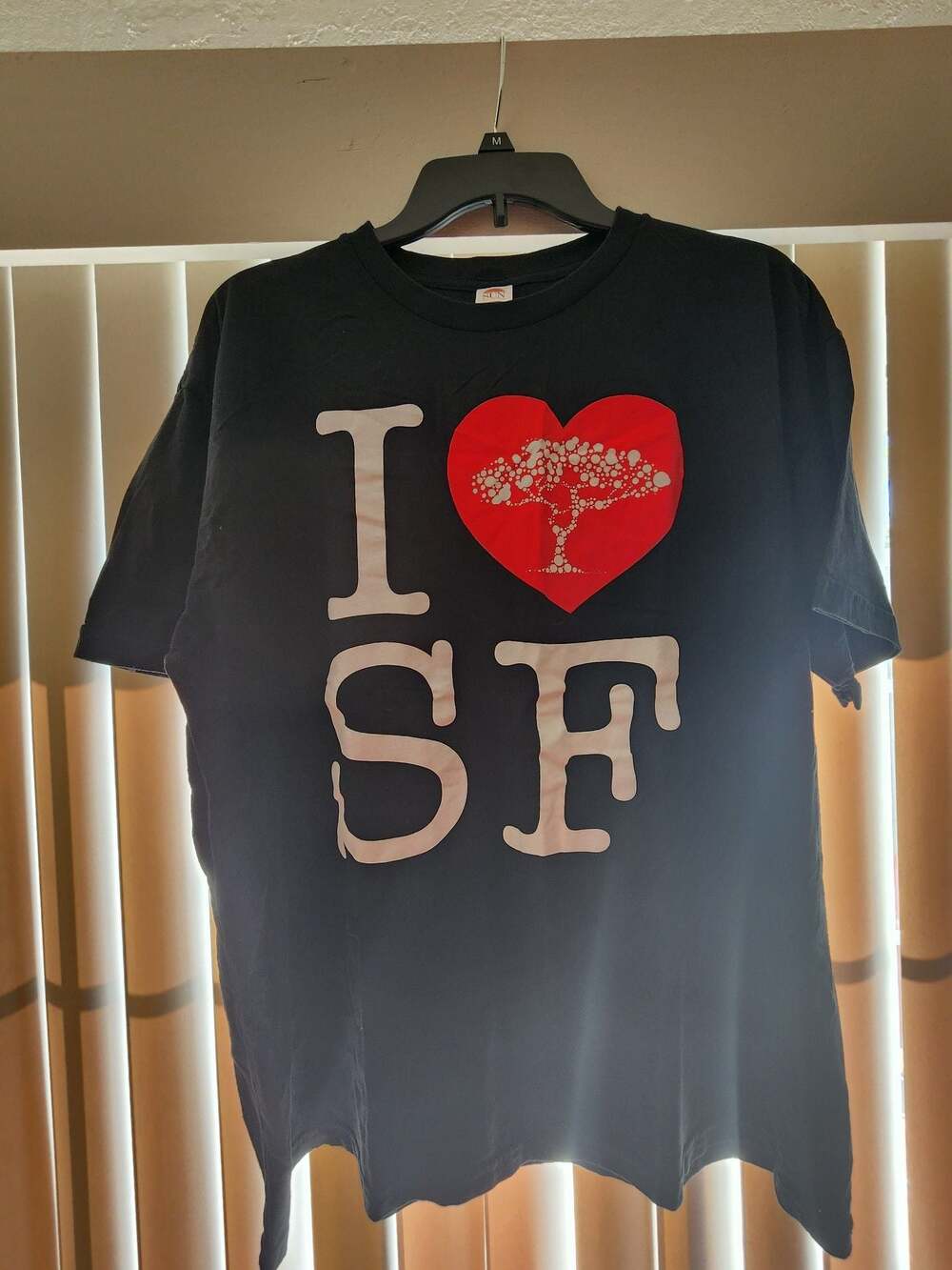 Vintage I Love SF San Francisco Graphic T-Shirt XL Black Western Athletic Clubs